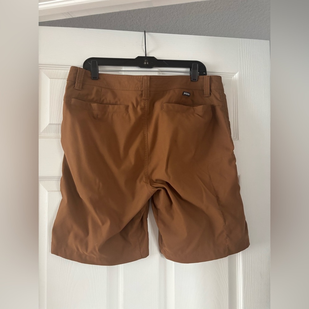 Prana Brown Flat Front Men's Shorts - Picture 3 of 5